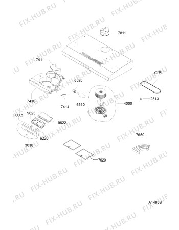 Схема №1 AKR 400 IX с изображением Спецфильтр для электровытяжки Whirlpool 484000008783