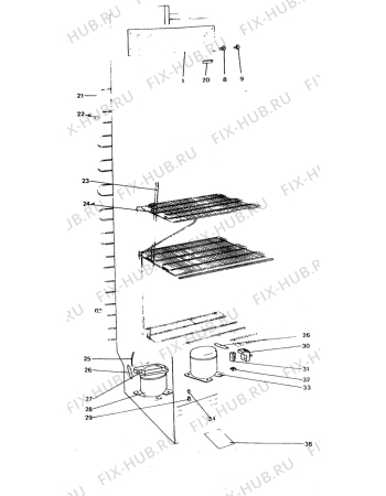 Взрыв-схема холодильника Upo UJP348 - Схема узла C10 Cold, users manual