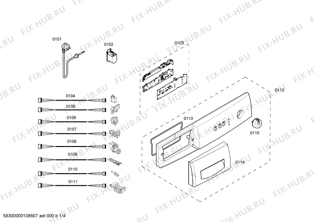 Схема №3 4TS751S -TS751S с изображением Ручка выбора программ для стиральной машины Bosch 00600106