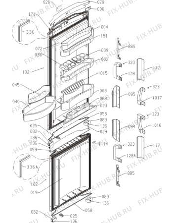 Взрыв-схема холодильника Gorenje NRK6032W (181875, HZF3267A) - Схема узла 02
