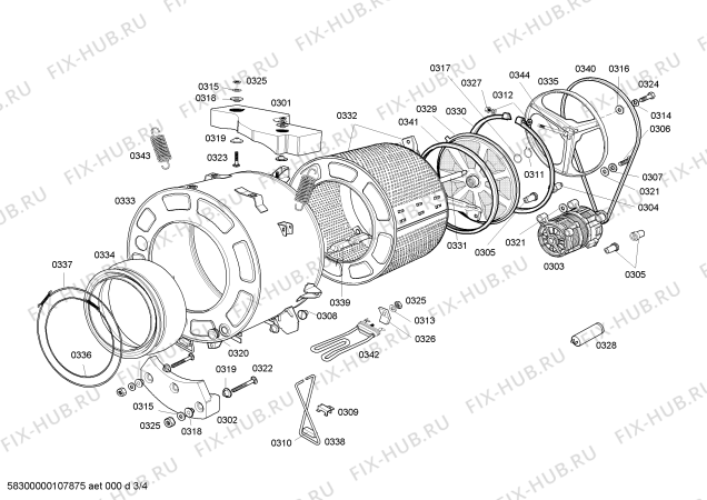 Схема №3 WFA106Q31N EURO 600 THERMO 220V/50HZ с изображением Переключатель для стиралки Bosch 00188095