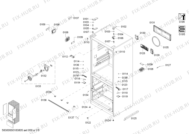 Схема №4 KME45V20TI с изображением Выдвижной ящик для холодильника Bosch 00772282