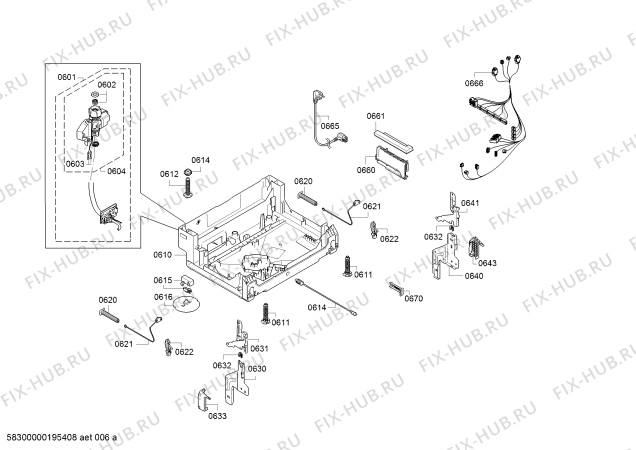 Взрыв-схема посудомоечной машины Bosch SMV68TX02E, SuperSilence - Схема узла 06