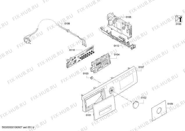 Схема №5 WT43N2L7DN с изображением Панель управления для сушильной машины Siemens 11016519