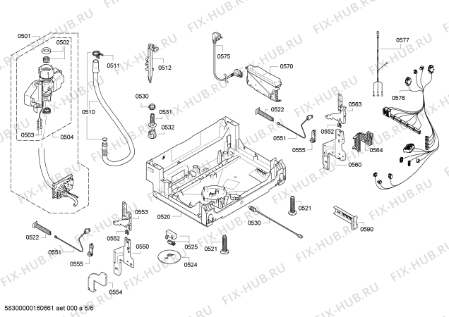 Схема №3 S51T69X8EU с изображением Рамка для посудомойки Siemens 00687682