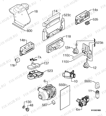 Взрыв-схема посудомоечной машины Privileg 348307_10957 - Схема узла Electrical equipment 268