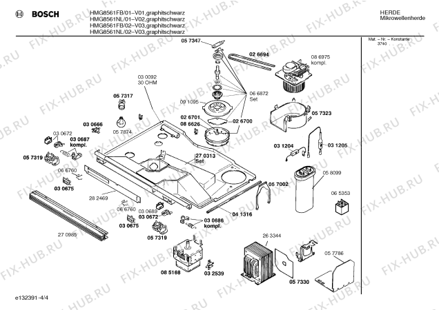 Взрыв-схема микроволновой печи Bosch HMG8561NL - Схема узла 04