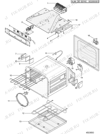 Взрыв-схема плиты (духовки) Indesit FI466S (F021860) - Схема узла