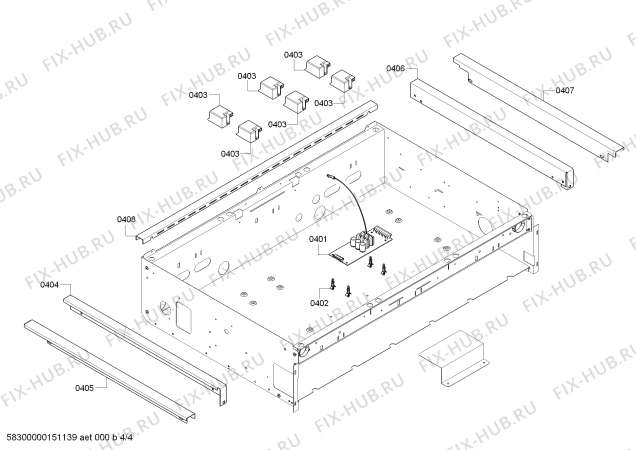 Схема №3 PCG304G с изображением Соединительный кабель для плиты (духовки) Bosch 00653141