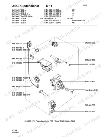 Взрыв-схема стиральной машины Aeg LAV508 - Схема узла Electrical equipment