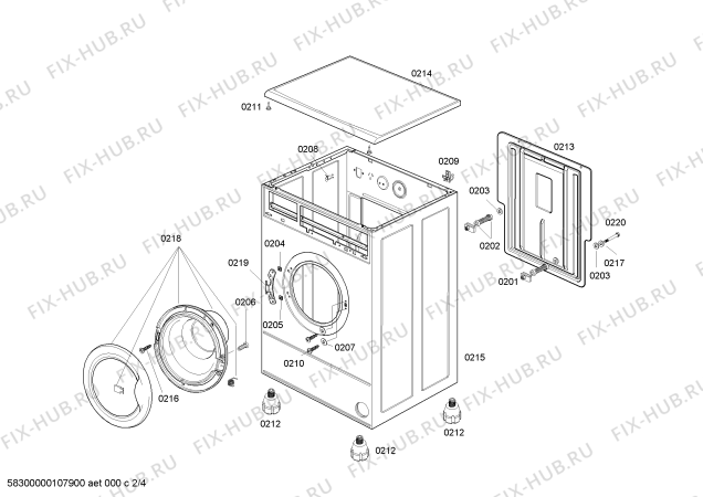 Схема №3 WFA106Q31N EURO 600 THERMO 220V/50HZ с изображением Панель управления для стиралки Bosch 00440179