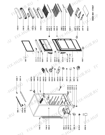 Схема №1 ART 945/G с изображением Покрытие для холодильной камеры Whirlpool 481946258404