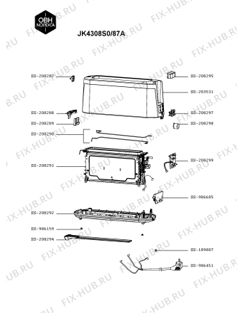 Схема №1 TL430811/87A с изображением Переключатель для тостера (фритюрницы) Tefal SS-208297