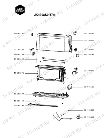 Схема №1 TL430811/87A с изображением Переключатель для тостера (фритюрницы) Tefal SS-208298