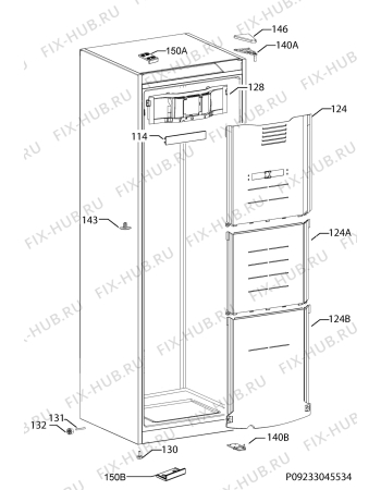 Взрыв-схема холодильника Husqvarna QR1000W - Схема узла Housing 001