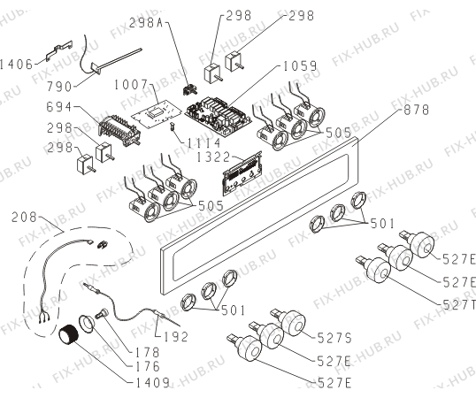 Схема №1 EC647A43XV1 (514979, E35V1-E34I) с изображением Обшивка для плиты (духовки) Gorenje 512615