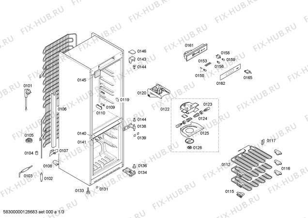 Схема №2 3KEB5600 с изображением Панель для холодильника Bosch 00666664