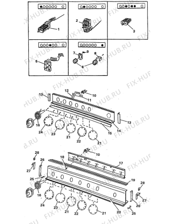 Взрыв-схема плиты (духовки) Voss 65420I - Схема узла H10 Control Panel