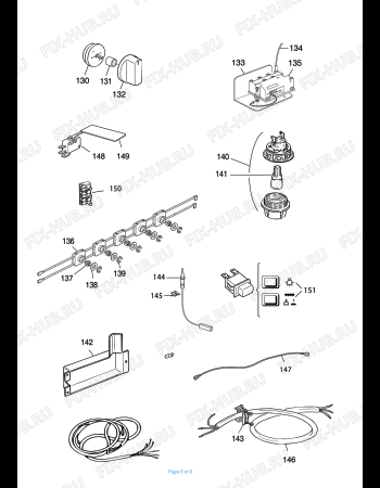 Взрыв-схема плиты (духовки) DELONGHI TGX 965 A Termostato COPRECI - Схема узла 5