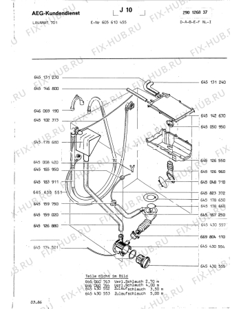 Взрыв-схема стиральной машины Aeg LAV701 - Схема узла Hydraulic System 272