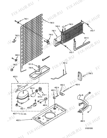 Схема №5 ART 716 с изображением Проводка для холодильной камеры Whirlpool 481232028005