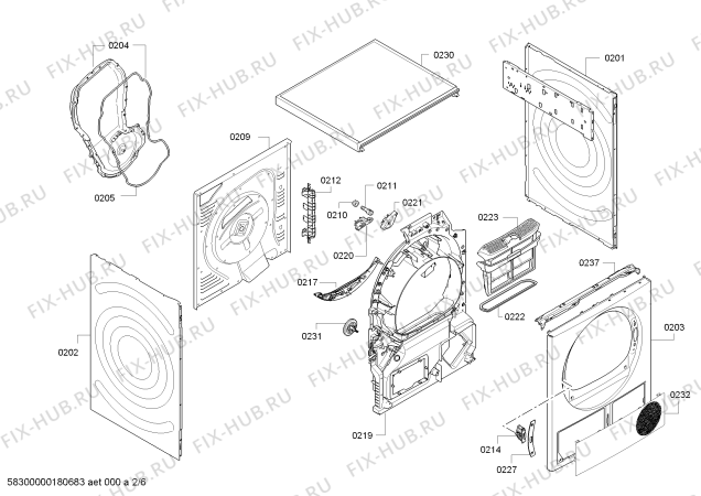 Схема №4 WTW86260CH EcoLogixx 7 selfCleaning condenser с изображением Вкладыш для электросушки Bosch 00631846