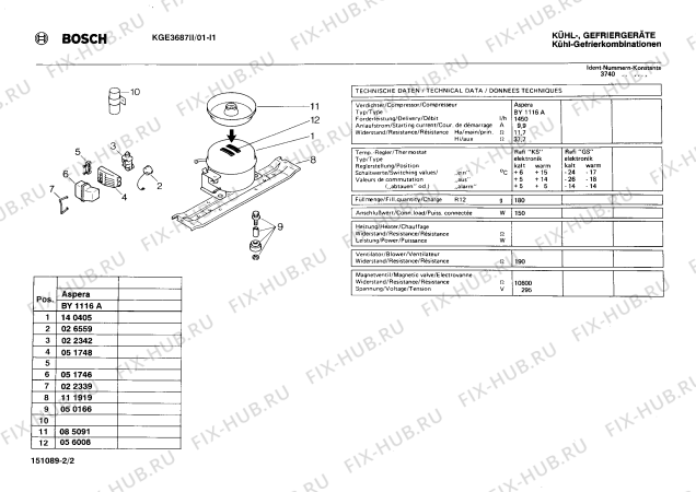 Взрыв-схема холодильника Bosch KGE3687II - Схема узла 02