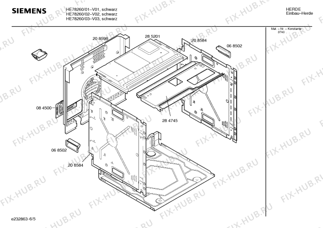 Схема №6 HE78260 с изображением Панель управления для плиты (духовки) Siemens 00352454
