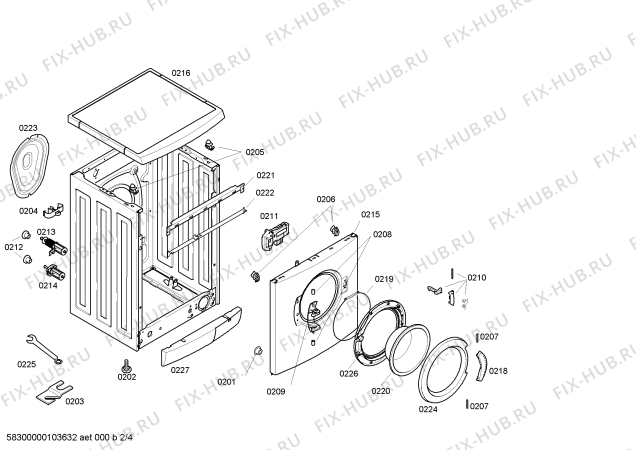 Схема №4 WFO1661PL Maxx WFO 1661 с изображением Панель управления для стиралки Bosch 00434868