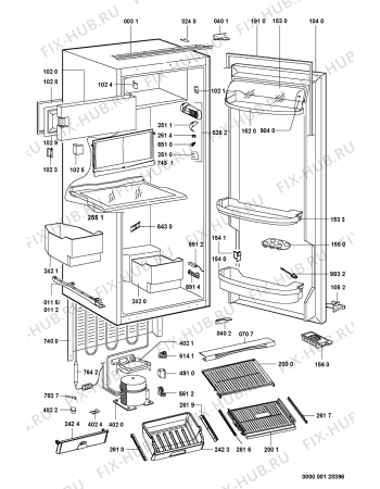 Схема №1 ARG 911/A/4 с изображением Дверца для холодильной камеры Whirlpool 481241618992