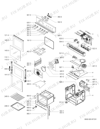 Схема №1 ESZH 5950/IN с изображением Обшивка для духового шкафа Whirlpool 481245249791