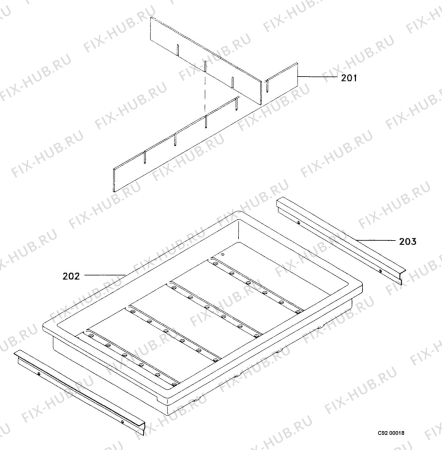 Взрыв-схема холодильника Electrolux MR100 - Схема узла Internal parts