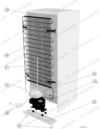 Взрыв-схема холодильника Zanussi ZRB20100WA - Схема узла Cooling system 017