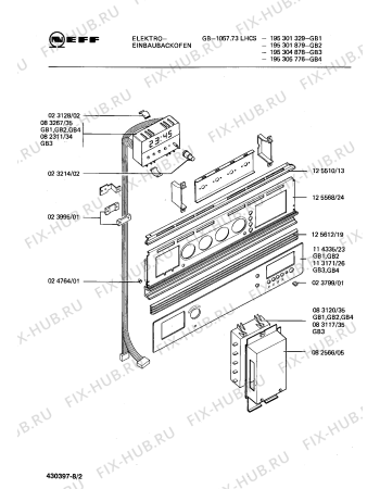 Схема №6 195301329 GB-1057.73LHCS с изображением Панель для электропечи Bosch 00114335