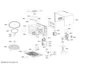 Схема №1 HF24G240 с изображением Панель управления для микроволновки Siemens 00670304