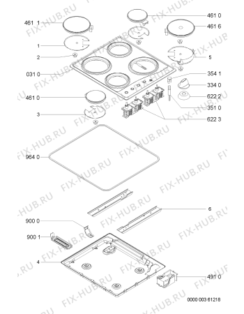 Схема №1 AKM330WH1 (F091839) с изображением Наставление для плиты (духовки) Indesit C00362392