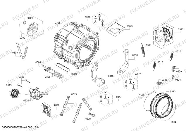 Схема №5 WM14T550NL с изображением Панель управления для стиралки Siemens 11023104