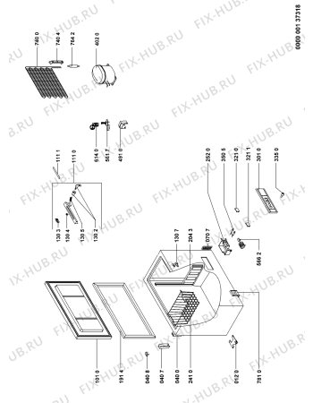 Схема №1 GF 327 с изображением Вставка для холодильника Whirlpool 480132100945