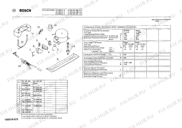 Схема №1 0702164846 KS162EGD с изображением Планка для холодильной камеры Bosch 00123389
