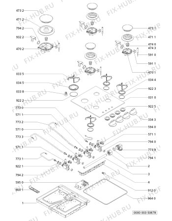 Схема №1 AKM 401/NB с изображением Втулка для плиты (духовки) Whirlpool 481945058218