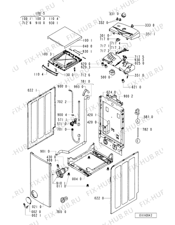 Схема №2 AWT 2256/1 с изображением Обшивка для стиральной машины Whirlpool 481245213562