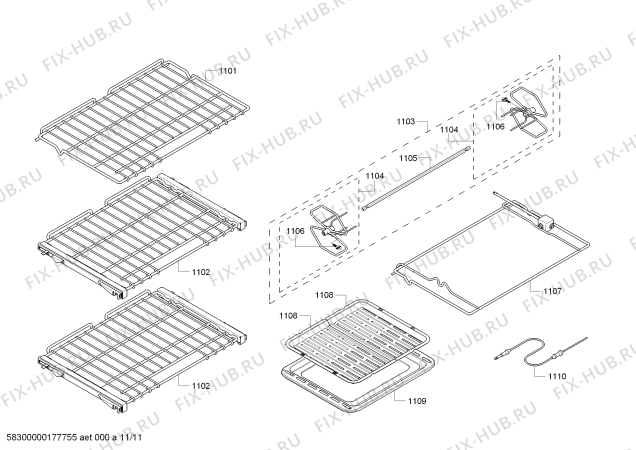 Схема №7 PODM301J с изображением Регулировочная плата для плиты (духовки) Bosch 00741812
