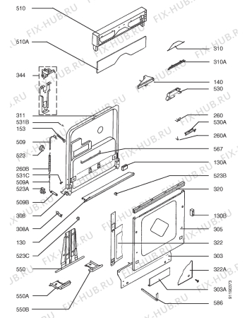 Схема №5 FAV8081 I B с изображением Мини-ручка для посудомойки Aeg 8991110990324