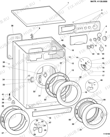 Схема №3 WG1239TO (F022390) с изображением Электропроводка для стиральной машины Indesit C00066221