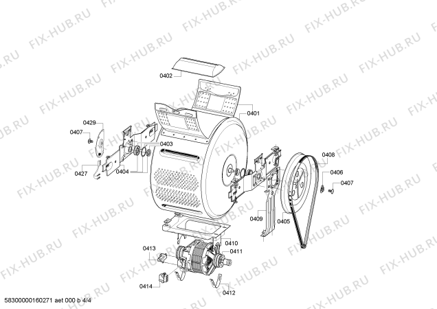 Взрыв-схема стиральной машины Siemens WP12T423IT - Схема узла 04