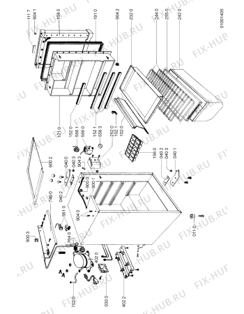 Схема №1 WRT 14 с изображением Реле перегрузки для холодильника Whirlpool 481228028037