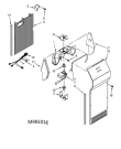 Схема №7 5WRS25KNBW с изображением Вентилятор для холодильной камеры Whirlpool 482000099100