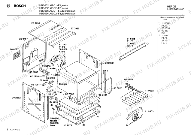 Взрыв-схема плиты (духовки) Bosch HBE656U69 - Схема узла 02