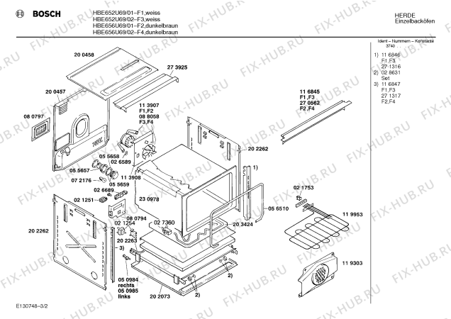 Взрыв-схема плиты (духовки) Bosch HBE652U69 - Схема узла 02