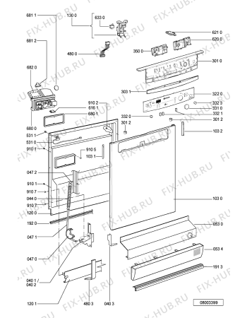Схема №2 GSF EXCELLENCE с изображением Микромодуль для посудомоечной машины Whirlpool 481221479109